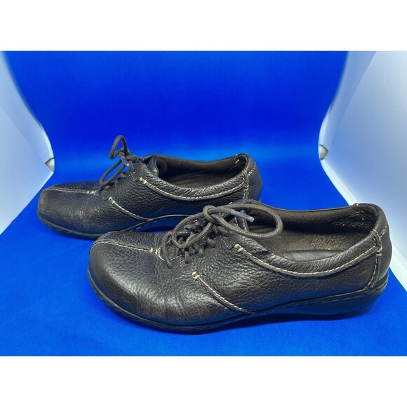 Women’s Clarks Bendables Size 7 Brown Leather Lace Up Casual Shoes - Picture 3 of 9